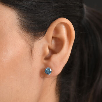 LUXURIANT SI Labor blaue Diamant Ohrringe - 2 ct.