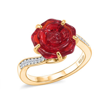 GP Whispers of Murano Kollektion - Kanchanaburi Blauer Saphir Ring 925 Silber 750 Gelbgold vermeil (Gr&ouml;&szlig;e 17.00) 4.06 ct