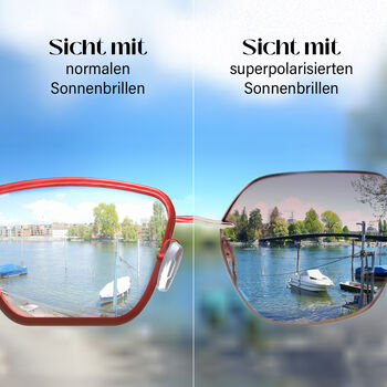 SOLE UND LUCE Swiss Eyewear Sonnenbrille, Polarisierte Gl&auml;ser, UV400 Schutz, Transparenter Rahmen, Braun Rosa Verlauf