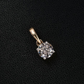 D'Joy Moissanit Anh&auml;nger 925 Silber vergoldet ca. 0.46 ct