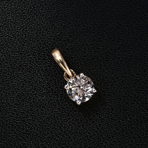 D'Joy Moissanit Anh&auml;nger 925 Silber vergoldet ca. 0.46 ct image number 1