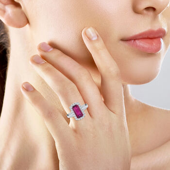 Afrikanischer Rubin und Zirkon-Ring - 5,36 ct.