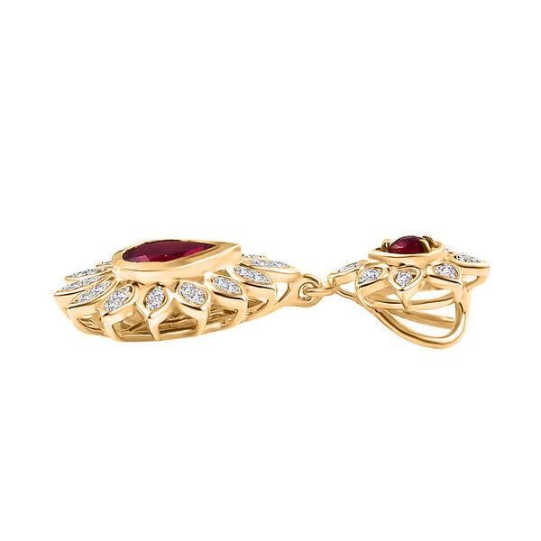 D'Joy Afrikanischer Rubin und Zirkon Ring und Anh&auml;nger image number 11
