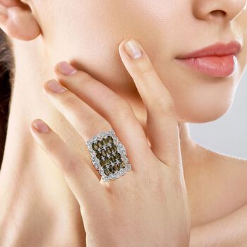Gelber Turmalin und Zirkon-Ring - 3,39 ct.