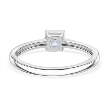 LUXURIANT SGL zertifizierter VS-EF Labor Asscherschliff Diamant Ring in 950 Platin - 0,50 ct.