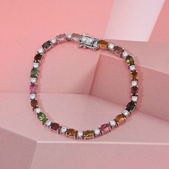 D'Joy AA Multi Turmalin und Moissanit 18,5cm Armband - 10,26 ct.