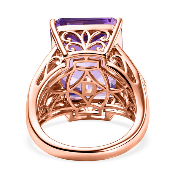 D'Joy Rose De France Amethyst, Moissanit und Mosambik Granat Ring und Anh&auml;nger mit 50cm Kette image number 5