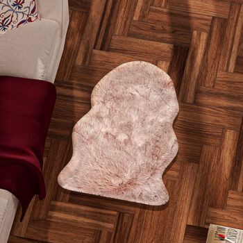 Luxury Edition: Wolkenweicher Kunstfell-Teppich, Altrosa