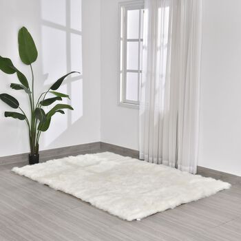 Luxury Edition: Kunstfell Teppich, 160x230cm, Wei&szlig;