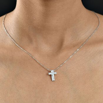 VS Diamant Kreuz Anh&auml;nger in 950 Platin - 0,50 ct.