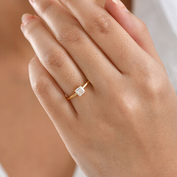LUXURIANT SGL zertifizierter VS-EF Labor Diamant Ring im Asscher-Schliff - 0,50 ct.