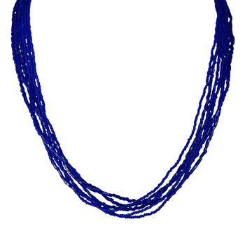 IL MURANO DI FRANCESCA- blaue 6-reihige 50cm Halskette