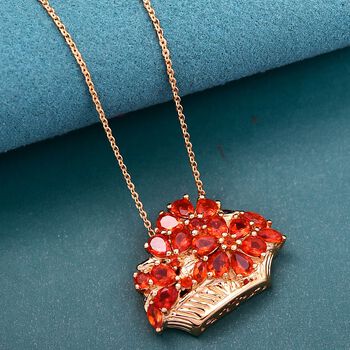 D'Joy AAA Blaze Feueropal Anh&auml;nger mit 50cm Kette - 1,71 ct.