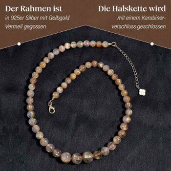 D'Joy Golden strahlen Quarz Halskette, 45 cm - 200 ct.