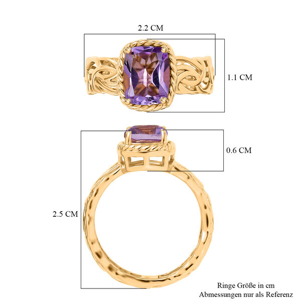 EVER TRUE AA Rose De France Amethyst Ring Nickelfreies Messing (Gr&ouml;&szlig;e 17.00) ca. 1,94 ct image number 6