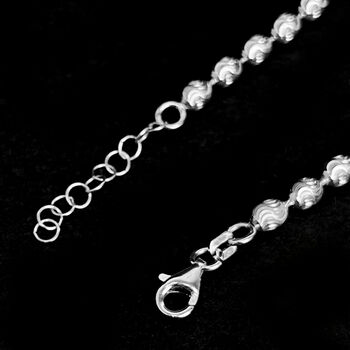Italianisches Diamantschliff Kugel-Armband, 18cm
