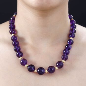 Afrikanische Amethyst Halskette, 45+5 cm - 400 ct.
