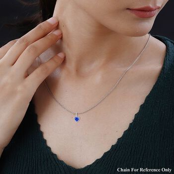 RHAPSODY AAAA zertifiziert und gepr&uuml;ft Tansanit und VS-EF Diamant Anh&auml;nger in 950 Platin - 3,75 ct.