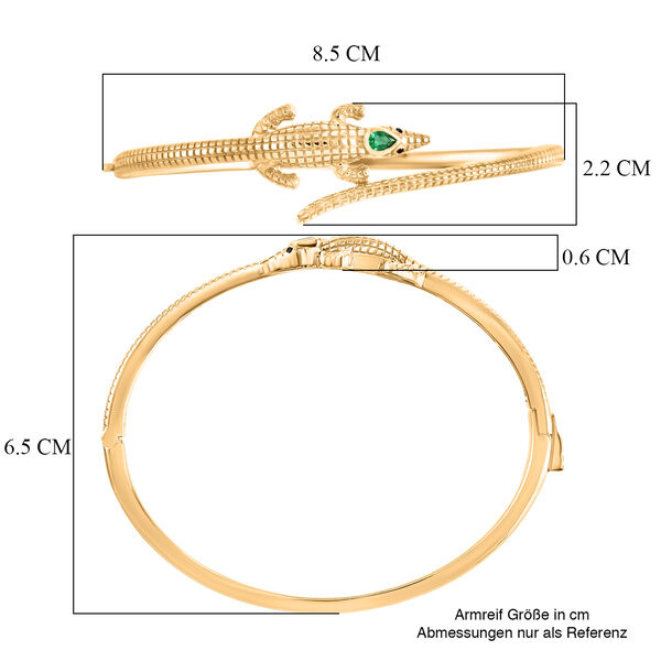 EVER TRUE AA Kagem Sambischer Smaragd, Schwarzer Spinell Armreif ca. 19 cm Reine Bronze ca. 0.16 ct image number 7
