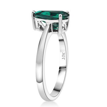 AAA Labor Smaragd im Tropfenschliff Ring in 417 Wei&szlig;gold - 2,50 ct.