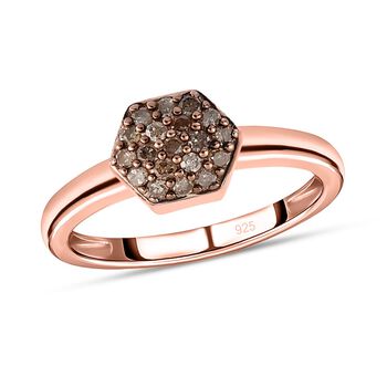 Nat&uuml;rlicher Champagner Diamant-Ring - 0,20 ct.
