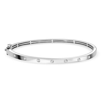 LUXURIANT SI-GH Labor Diamant 19cm Armreif, 925 Silber rhodiniert - 0,25 ct.