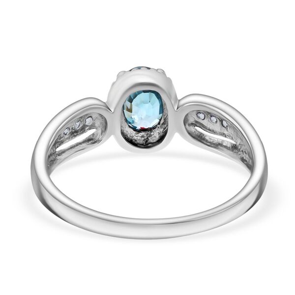 D&rsquo;Joy blauer und wei&szlig;er Zirkon Ring und Anh&auml;nger image number 5