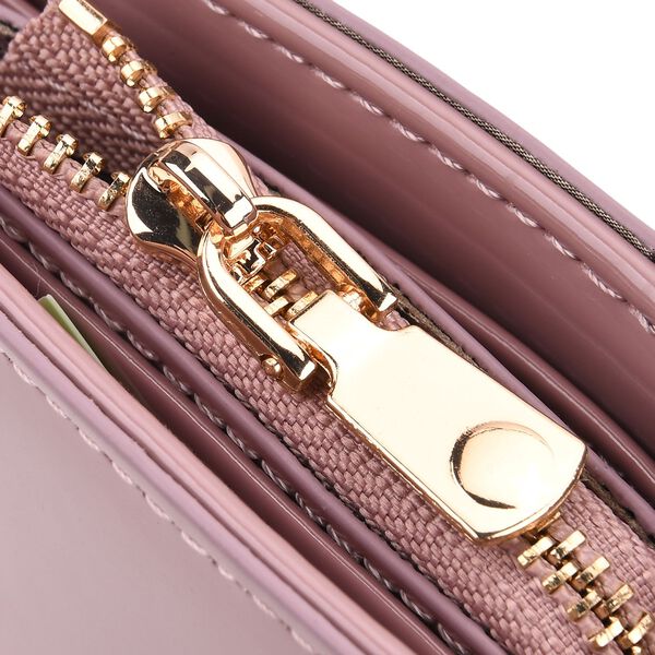 Jacquard-Schal aus Viskose und Geldb&ouml;rse aus PU-Leder mit RFID-Schutz Rosa image number 9