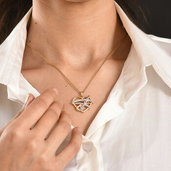 GP - Kanchanaburi Blauer Saphir Anh&auml;nger 925 Silber platiniert und vergoldet ca. 0,02 ct.
