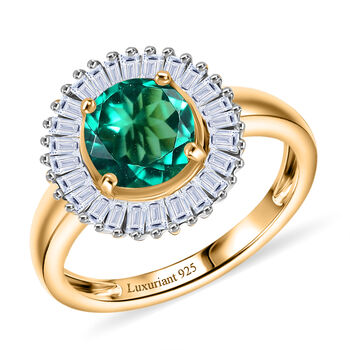 LUXURIANT AAA Labor kolumbianischer Smaragd und Labor Diamant Ring - 1,54 ct.