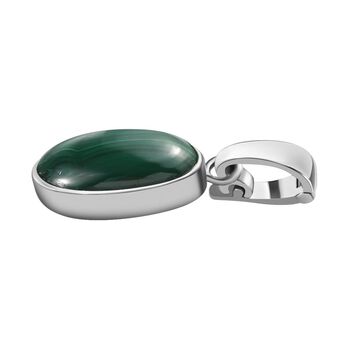 AAA Malachit Anh&auml;nger  Edelstahl ca. 15,61 ct.