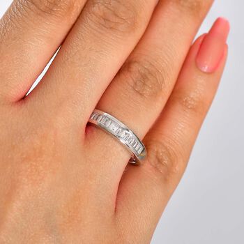 LUXURIANT VS-EF Labor Diamant Ring, 925 Silber rhodiniert - 0,50 ct.