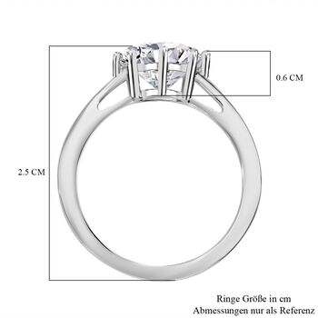 LUXURIANT SGL zertifizierter VS-EF Labor Oktillionschliff Diamant Ring in 950 Platin - 2 ct.