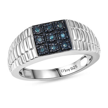 D'Joy blauer Diamant Herrenring