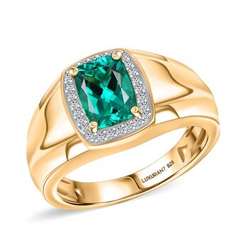 LUXURIANT AAA Labor kolumbianischer Smaragd und Labor Diamant Ring - 1,41 ct.