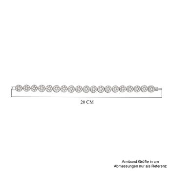 Wei&szlig;es Kristall-Armband ca. 19 cm