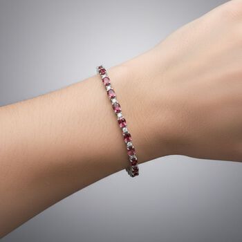 M&Uuml;NCHEN CLOSE OUT - D'Joy Cruzeiro Blush Turmalin, Moissanit Armband ca. 19 cm 925 Silber rhodiniert ca. 5.24 ct