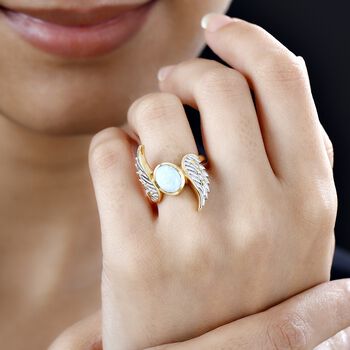 GP Kollektion - Celestial Dream - Larimar, Kanchanaburi Blauer Saphir Ring 925 Silber  (Gr&ouml;&szlig;e 19.00) ca. 2.39 ct