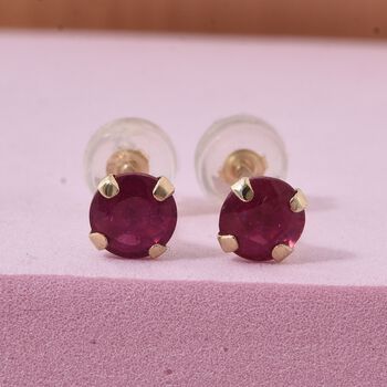 AAA Afrikanische Rubin Ohrringe in 375 Gold - 1,57 ct.