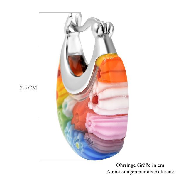3er-Set Murano-Stil Huggie-Ohrringe image number 6