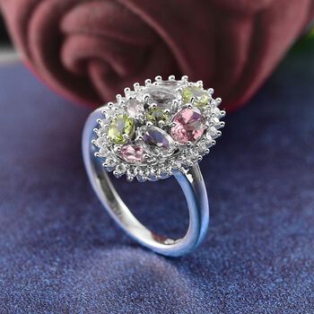 D'Joy AAA Multi-Calabar-Turmalin und Zirkon Ring - 1,91 ct.