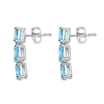 Zertifiziert und gepr&uuml;ft AAA Santamaria Aquamarin Ohrringe in 585 Wei&szlig;gold - 2,40 ct.