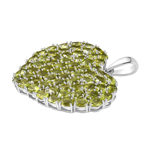 D'joy Nat&uuml;rlicher Peridot Anh&auml;nger 925 Silber rhodiniert ca. 12.04 ct image number 4