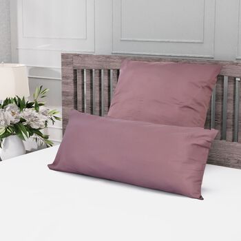Serenity Night - 100% Bambus-Steppdecke mit Bambusf&uuml;llung und 2er-Set Bambus-Kissenbez&uuml;ge Mauve