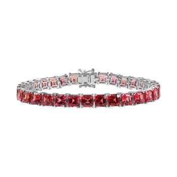 Dawn's Embrace - D joy Lab Created Padparadscha-Saphir Armband ca. 19 cm 925 Silber rhodiniert ca. 42,80 ct.