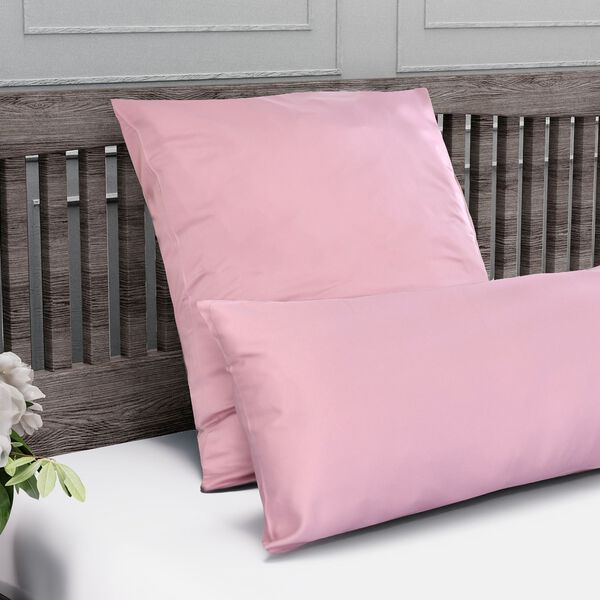 Serenity Night - 100% Bambus-Steppdecke mit Bambusf&uuml;llung und 2er-Set Bambus-Kissenbez&uuml;ge Rosa image number 5
