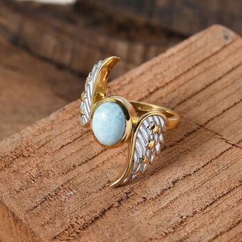 GP Kollektion - Celestial Dream - Larimar, Kanchanaburi Blauer Saphir Ring 925 Silber  (Gr&ouml;&szlig;e 19.00) ca. 2.39 ct