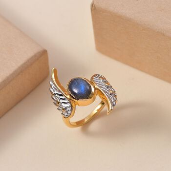 GP Celestial Dream Kollektion- AAA Labradorit und Kanchanaburi blauer Saphir-Ring - 2,38 ct.