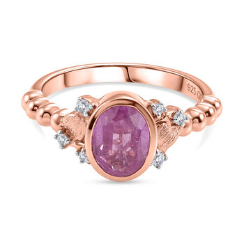 GP Amore Kollektion- Ilakaka Rosa Saphir, Zirkon und blauer Saphir Ring - 2,50 ct.