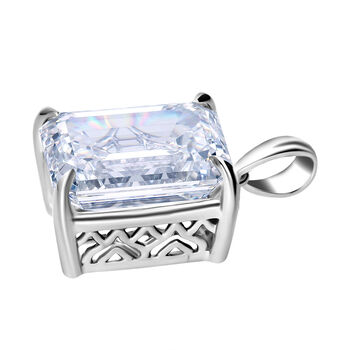LUXURIANT IGI zertifizierter VS2/F Labor Diamant Smaragd-Schliff Anh&auml;nger - 10 ct.